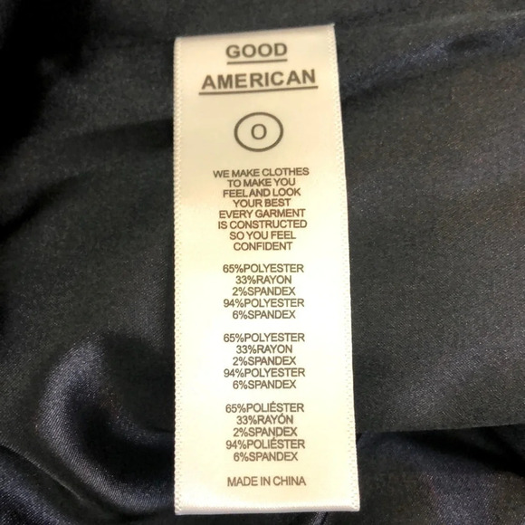 Good American NWT Navy & White Pinstripe Collarless Boss Blazer Dress Size 0 - Picture 11 of 12